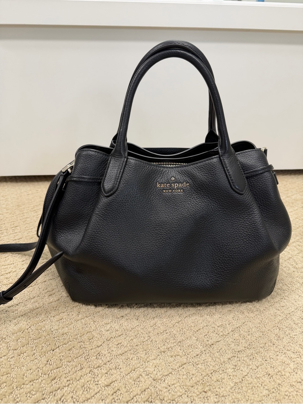 kate spade Black Pebbled Leather Shoulder Bag